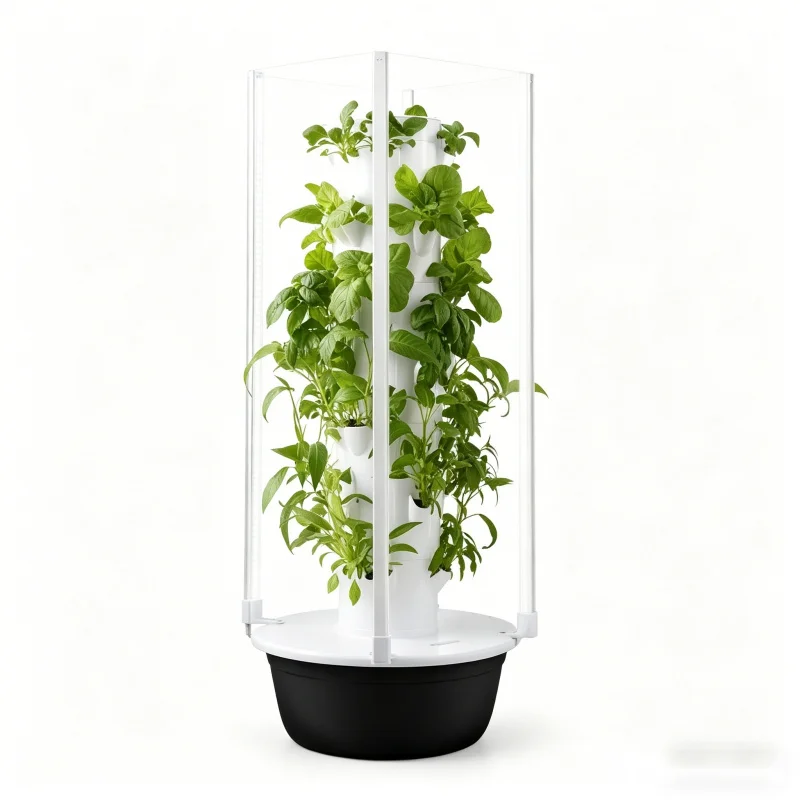 Smart Garden Indoor - 5層式スペースツリー水耕栽培タワー 室内スマート野菜ハーブプランター（育成ライト付き）- 垂直庭園土壌不要栽培