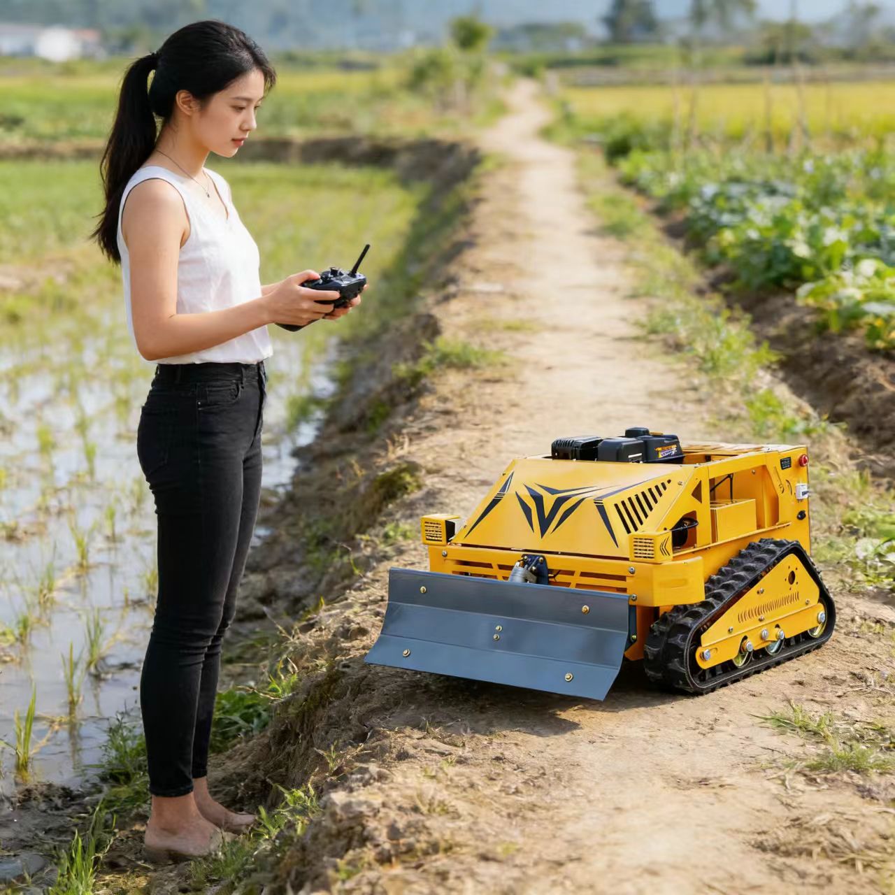 Smart Garden Weed - カスタマイズ可能なワイヤレススマート芝刈り機、リモートスタート、高効率家庭用フレールモア、除草、自動計画、家庭菜園用