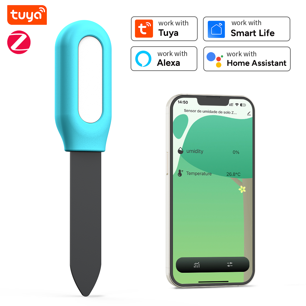Smart Garden Home Assistant - Tuya Zigbee 土壌センサー湿度温度水分検出器スマートライフホームアシスタントリアルタイムモニター植物庭用