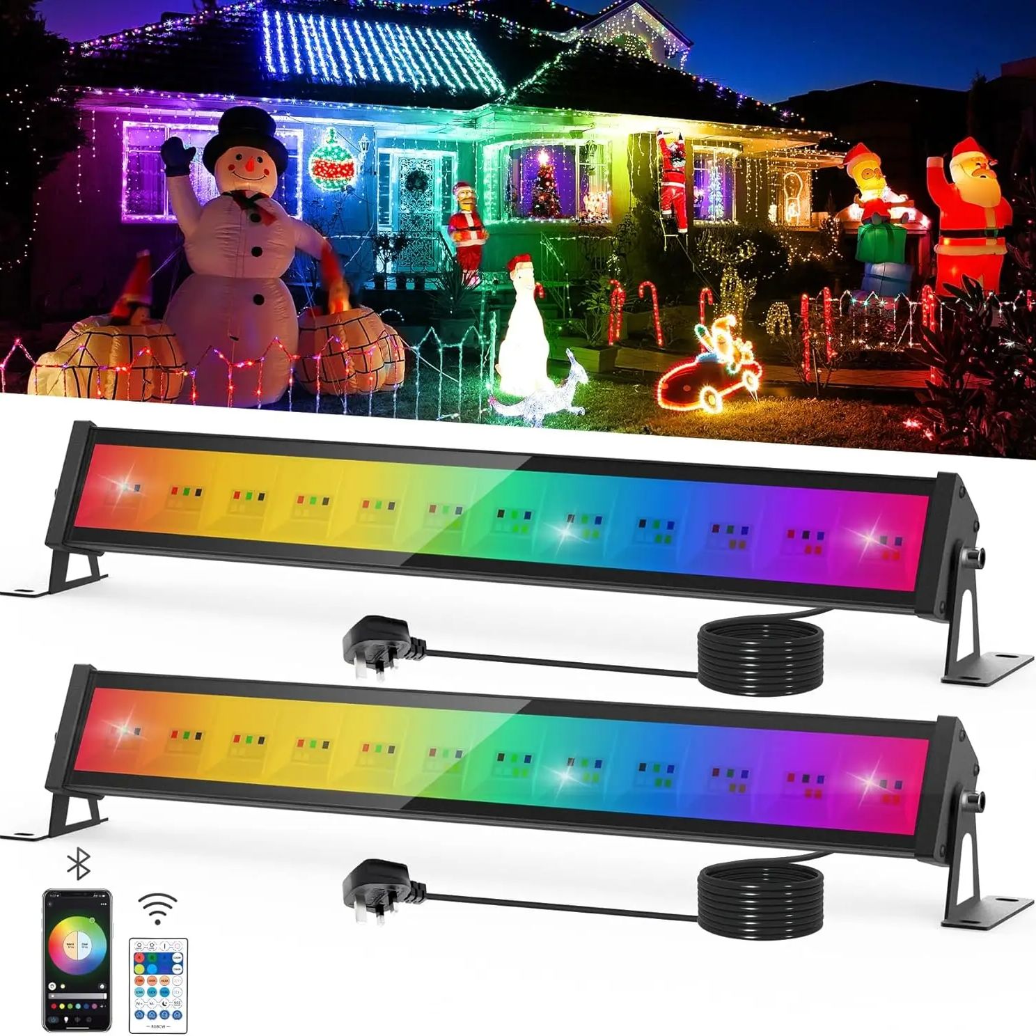 リモコン付きRGB LEDフラッドライト,インテリジェントな - Smart Garden Uk のレビューと価格