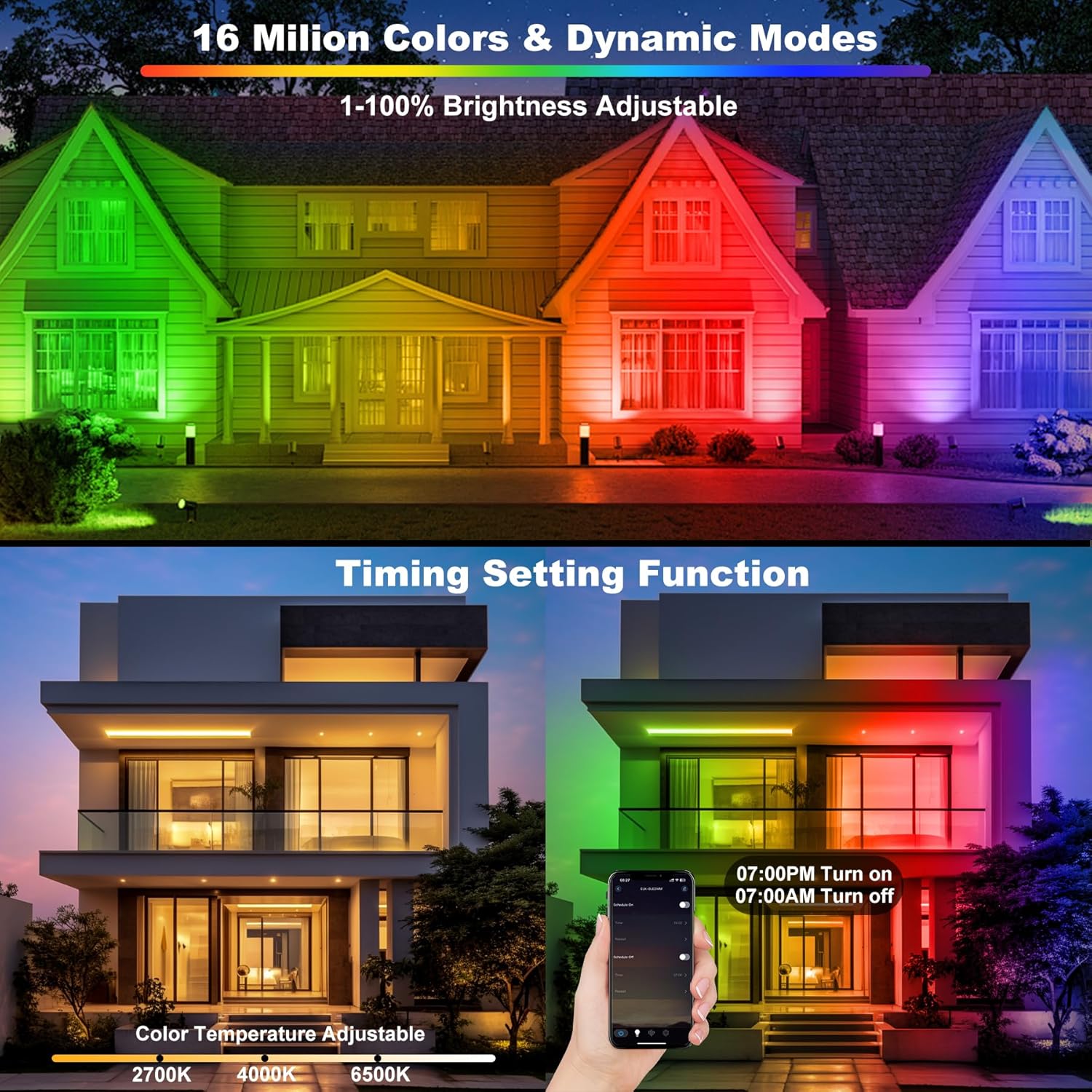 リモコン付きRGB LEDフラッドライト,インテリジェントな - Smart Garden Uk のレビューと価格
