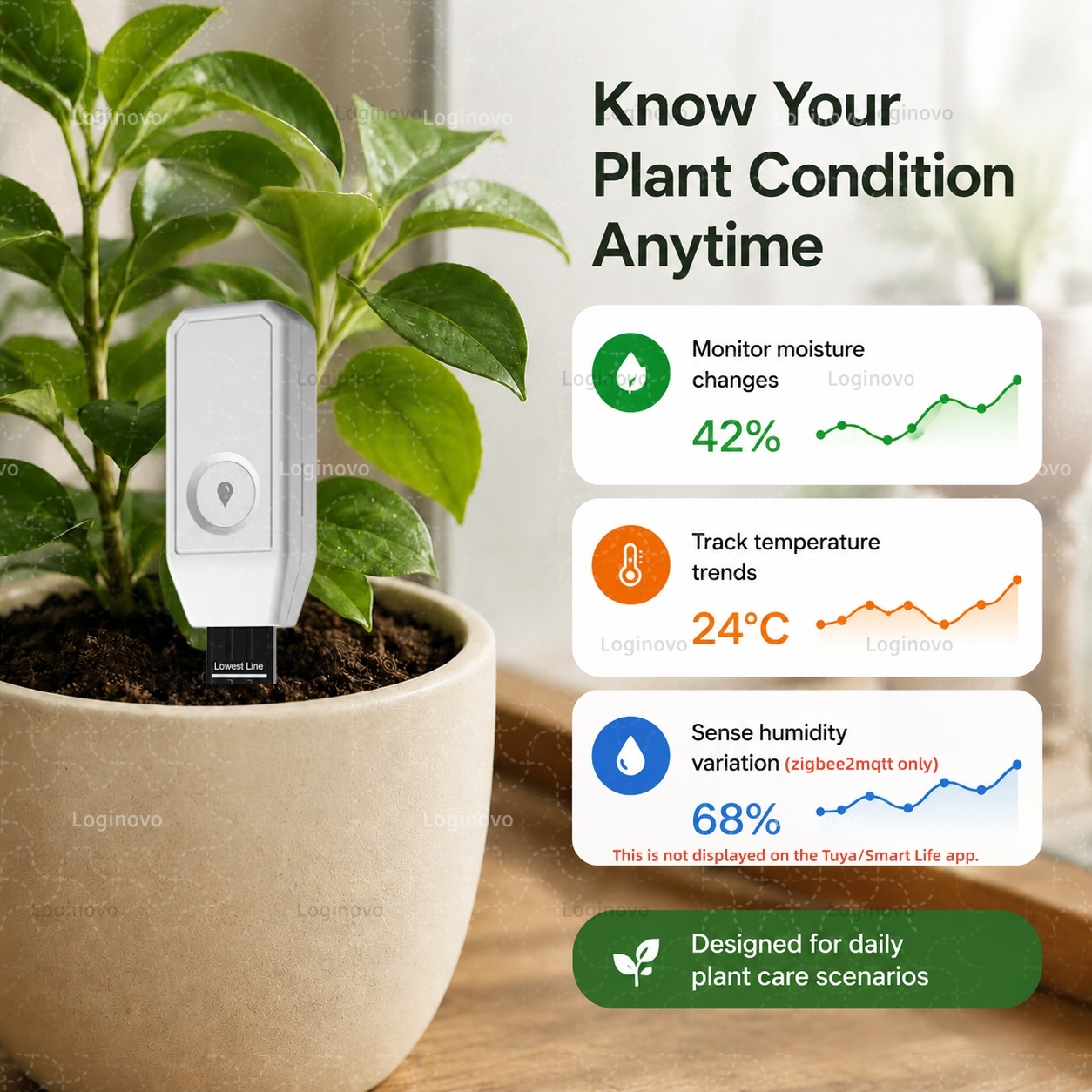 TUYA Zigbee 土壌テスター水分温度センサー植物湿度 - Smart Garden Home Assistant のレビューと価格