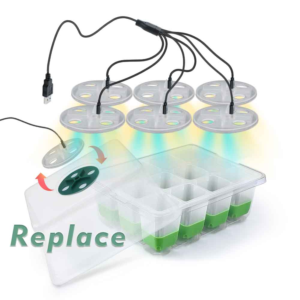 LED 成長ライト苗スタータートレイキット透明カバー付き屋内 - Smart Garden Indoor のレビューと価格