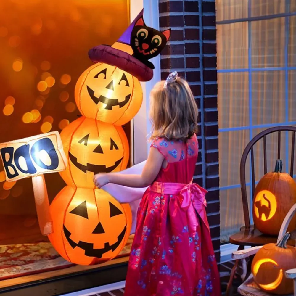 LEDライト内蔵のハロウィーンインフレータブルモデルカボチャ - Smart Garden Indoor のレビューと価格