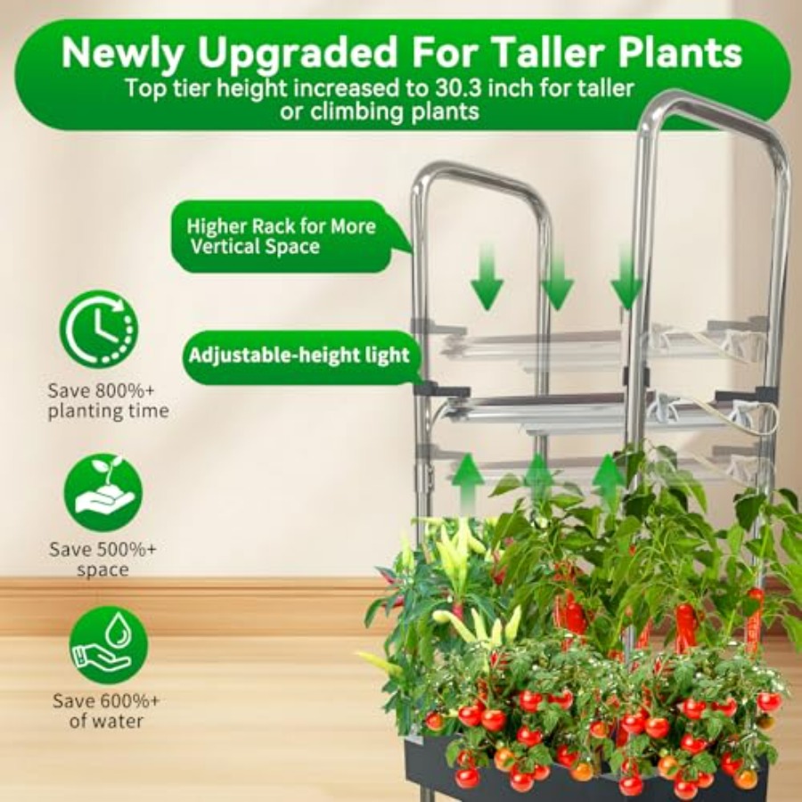 屋内水耕栽培システム：スマートフルスペクトルライト付き垂直庭 - Smart Garden Indoor のレビューと価格