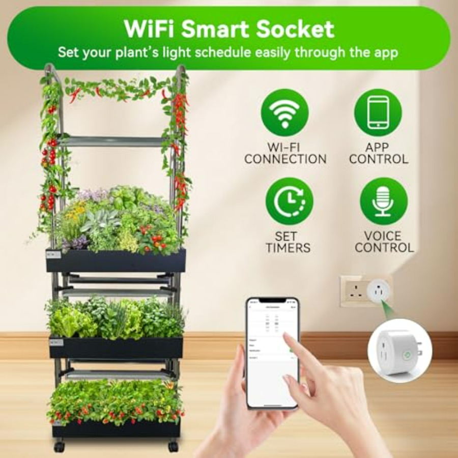 屋内水耕栽培システム：スマートフルスペクトルライト付き垂直庭 - Smart Garden Indoor のレビューと価格