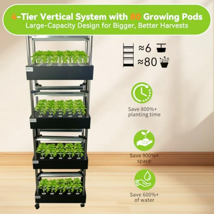 屋内水耕栽培システム：スマートフルスペクトルライト付き垂直庭 - Smart Garden Indoor のレビューと価格