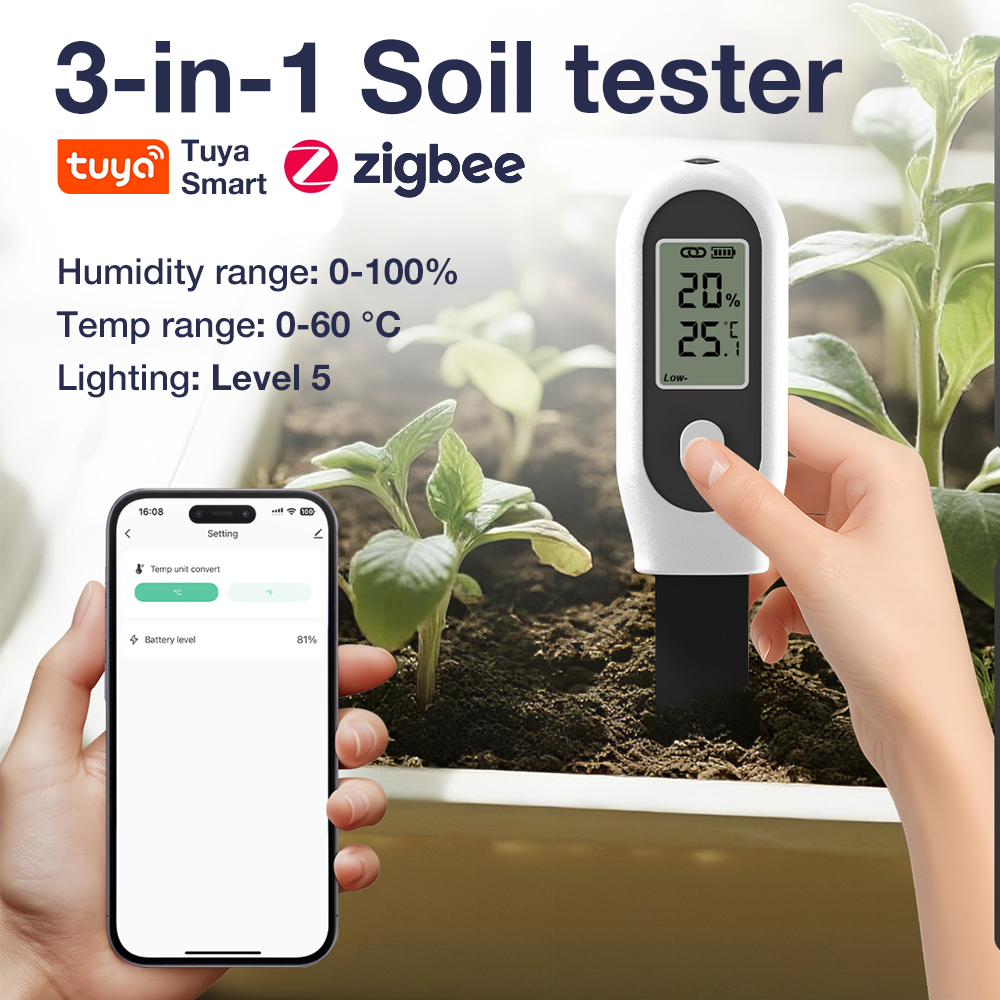 Tuya Zigbee 3 in 1 土壌温度湿度日照計 ス - Smart Garden Home Assistant のレビューと価格